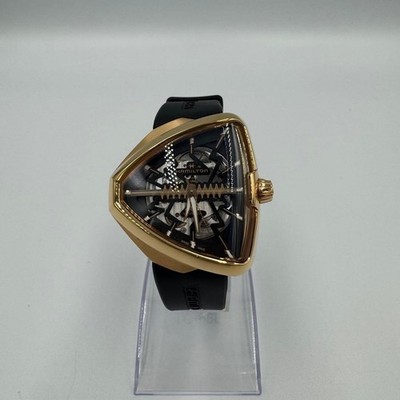 Hamilton Ventura Elvis 80 H245250 Herren Automatik Schwarz Gummi Uhr mit Box