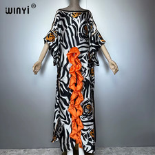 Super High Fork Sexy Evening Dress Abaya Dubai Luxury Female Loose Party Dress L