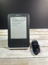 Amazon Kindle Keyboard 3rd Gen D00901 Bundle w/New Battery Works read
