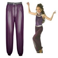 Lot of 12 Fabulous Harem PANTS ONLY 2-CS, 2-6x7, 8-CM Dance Costume Plum Genie