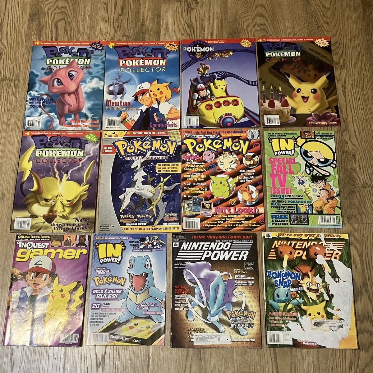 Vintage Pokemon Magazine Lot Of 12 - Beckett, Nintendo Power