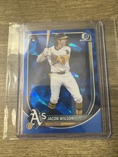 JACOB WILSON 2025 BOWMAN CHROME SAPPHIRE ROOKIES REFRACTOR A’s Athletics RC