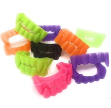 Halloween Vampire Teeth Monster Fangs Mixed Colors Glow Costume     6pc