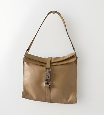 Gucci Vintage Jackie Hobo Tasche Leder Beige/Creme (Tom Ford Ära)