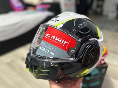 Motorradhelm    LS2, Klapphelm ADVANT CODEX White Black,  Gr. XS