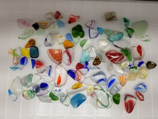Broken Glass Pieces  Polished  Multicolor Art Glass  1LB  Lot 5  0520