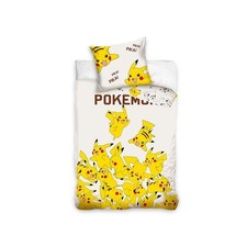 Pikachu Single Duvet Cover Set Reversible EU Size Pokemon Cotton Kids Bedding