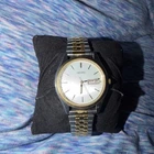 Seiko Watch Men 37mm Silver Dial Two Tone Daydate Round 7N43-9048