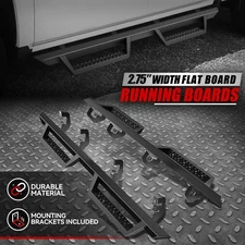 FOR 07-19 SILVERADO SIERRA CREW CAB PAIR 2.75" SIDE STEP RUNNING BOARD NERF BAR