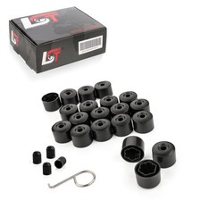 20x Radschraubenkappen Radmuttern Sicherungsschraube 17mm schwarz für PORSCHE