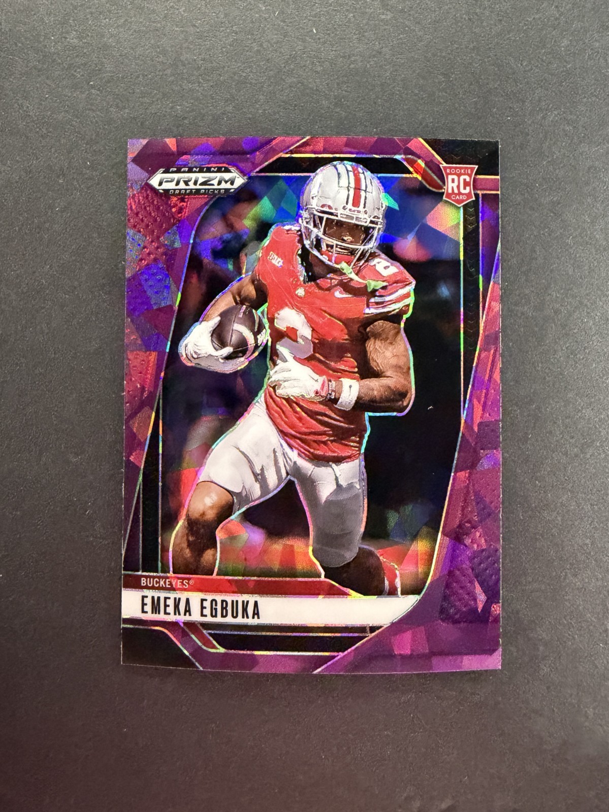 Emeka Egbuka 2025 Panini Prizm Draft Picks Rookie Purple Ice /199 #85