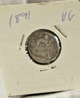 1891 US Seated Liberty Dime 10c VG
