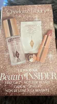 Charlotte Tilbury Sephora Beauty Insider Set Setting Spray, Lipstick & Cream