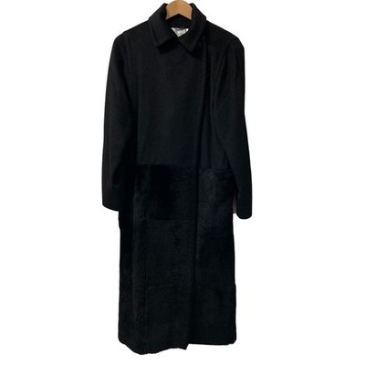 Max Mara Camel Shearling Long Coat (101603730), Size 36, Black Women USED