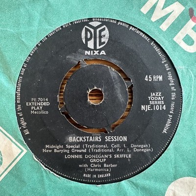 Lonnie Donegan's Skiffle Group   Backstairs Session - 7'' Single UK Import - VG