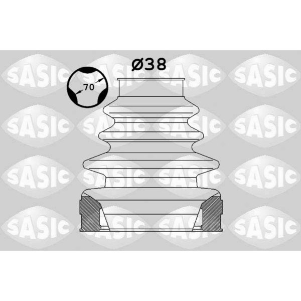 Sasic Achsmanschette Satz Getriebeseitig Passend FüR CitroËN C5 | 1900012-image