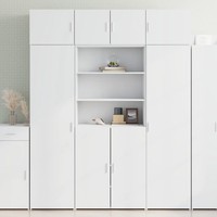 Hochschrank Weiß 80X42,5X225 Cm Holzwerkstoff, Schmaler Hochschrank Mit TüRen