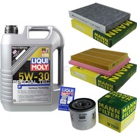 Mann Inspektionspaket 5L Liqui Moly 5W-30 FüR Ford Fiesta V 1.25 16V 1.4
