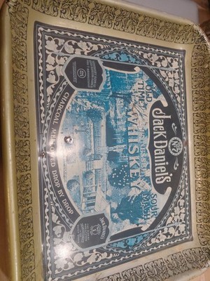 Jack Daniels Tennessee Whiskey Old Sour Mash metal tray