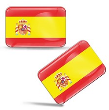 Spain Flag 3D Silicone Gel Sticker - EU Made | F 31
