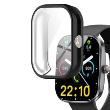 Watch Cases compatible with Soudorv Kuizil T70 1.91” Smart Watch, TPU Black 