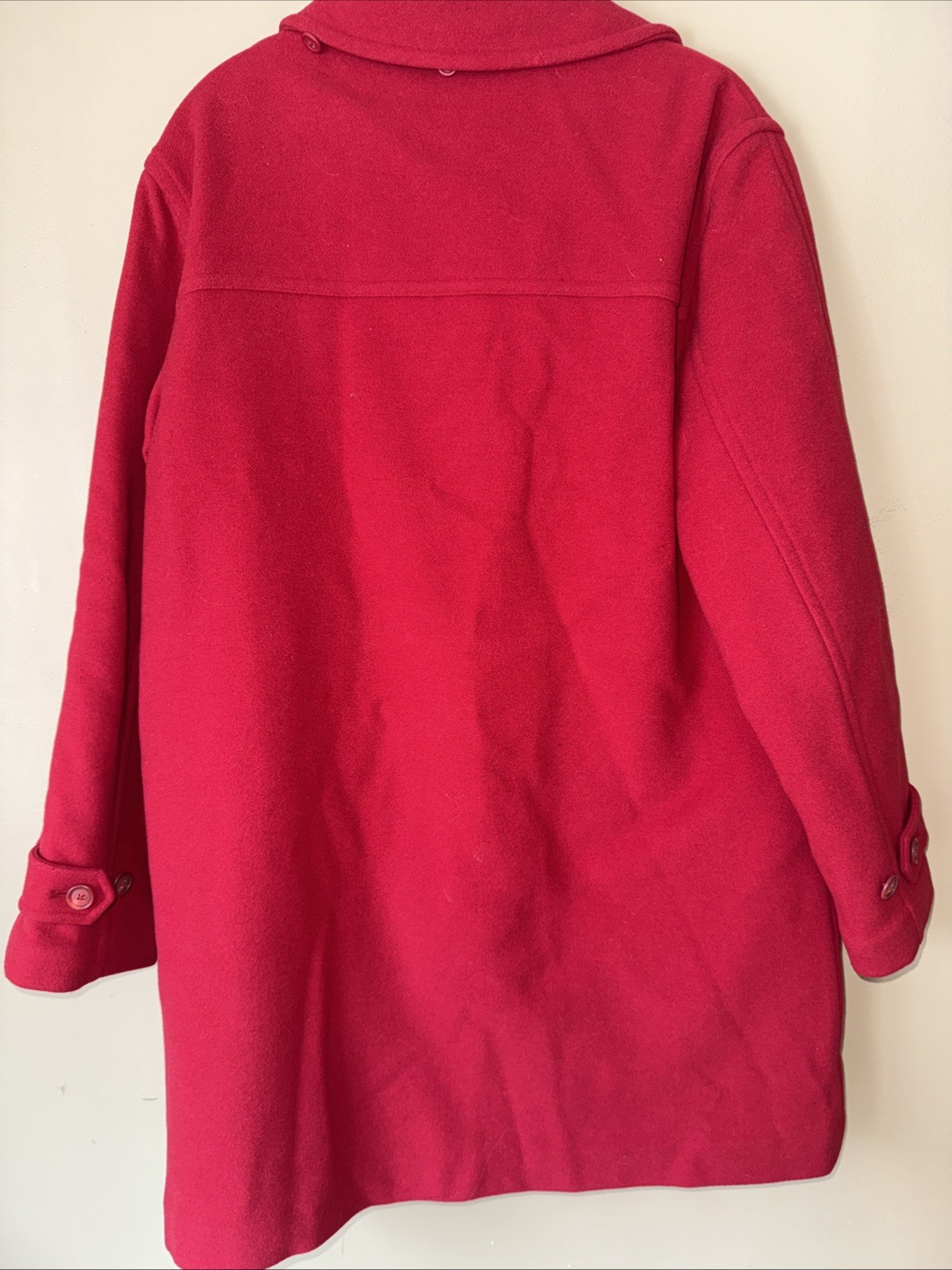 LL Bean Womens Medium Red Wool Toggle Duffle Coat… - image 6