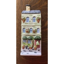 Vintage Bella Casa By Ganz 3 Story Wall Decor 3D Cottage 2 Piece Hanging Plant