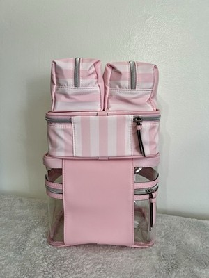 NEW Victoria's Secret 4-Piece Train Case Makeup Bag Set Heritage