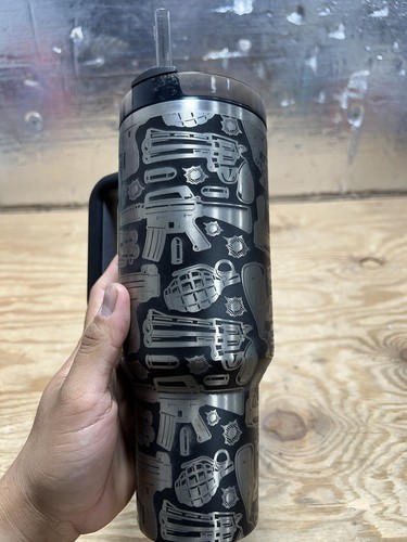Stanley 40oz Custom Tumbler Black See Photos - Picture 7 of 19