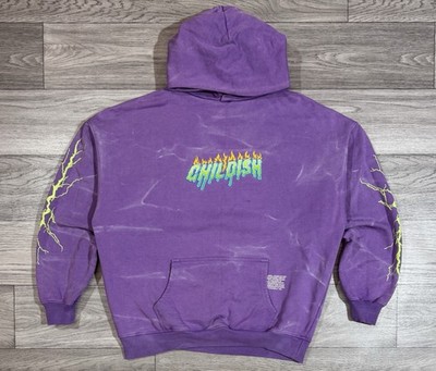 Childish TGF Bros Turbo Purple Heavyweight Oversized Hoodie Mens
