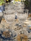 Set Of 6 Waterford Marquis Hanover Platinum Hand Cut Crystal Water Goblets New