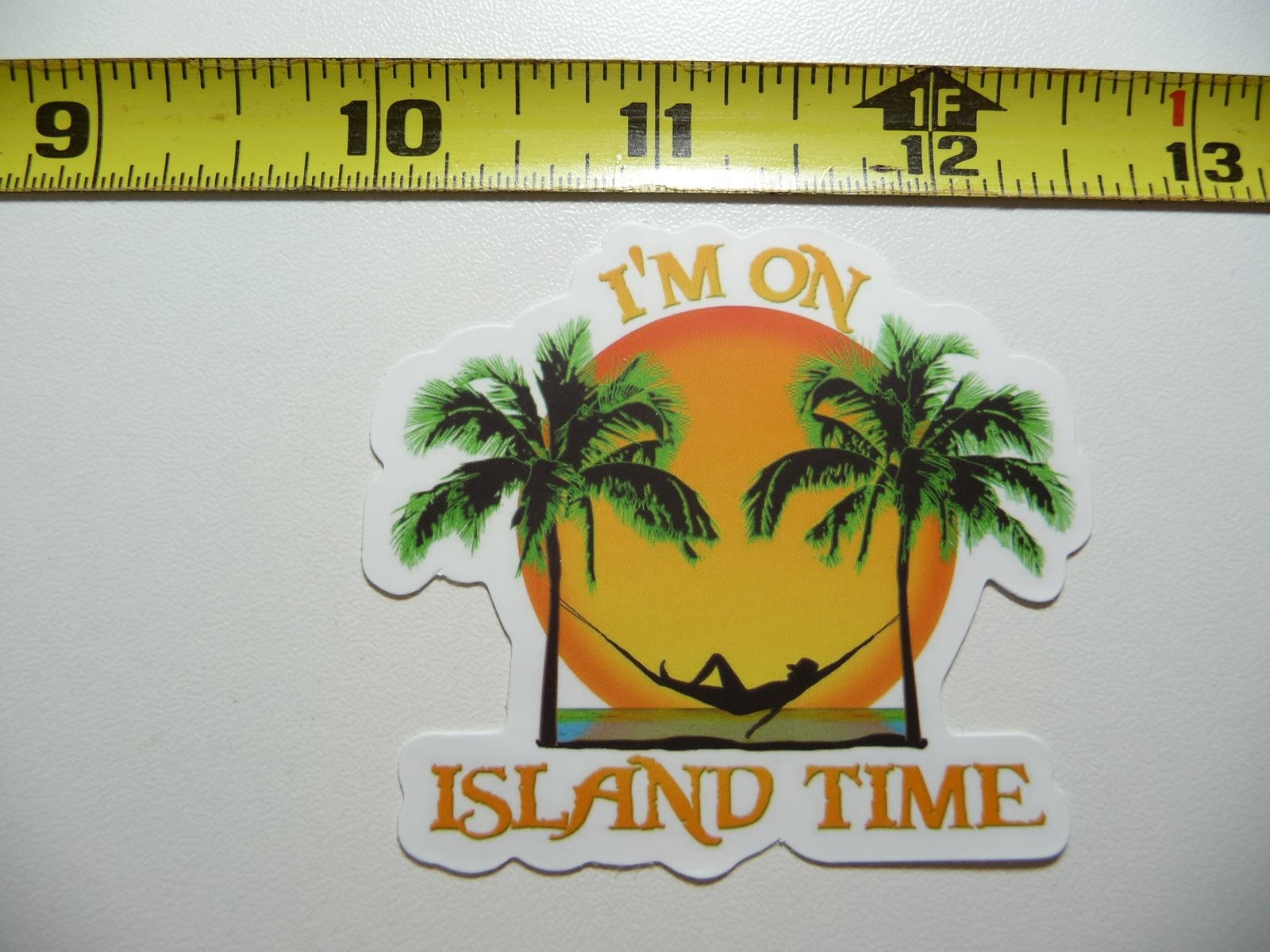 Hawaii Island Time Hammock Decal Sticker for Vacation Travel