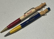 2 Vintage Planters Mr. Peanut Mechanical Pencils red/white-blue/yellow