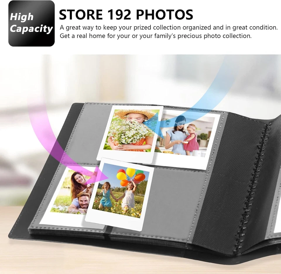 Álbumes de fotos 192 bolsillos para cámara instantánea Polaroid Go y NEGRO  Foto 2 de 4