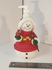 Snowman Soap Dispenser Christmas Holiday Decor Lotion Pump