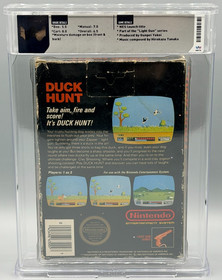 Duck Hunt Nintendo NES Round SOQ Gloss Sticker CIB Complete WATA 6.5 Graded
