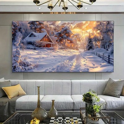 Winter Snowscape Canvas Mural Canvas Painting Canvas Wall Art Home Decor Picture