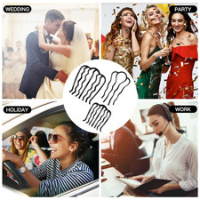 9 Pcs Metal Hair Accessories for Updos: U-Shape Twist Combs, Pins, Fork Clip ...