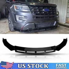 For Ford Explorer XLT ST Platinum Glossy Front Bumper Lip Spoiler Splitter Kit