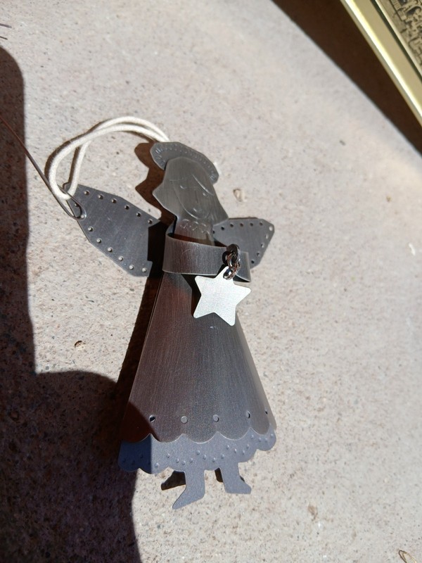 Hallmark metal silver angel Christmas ornament