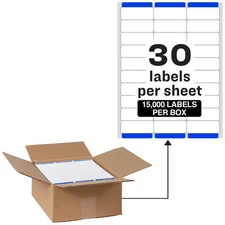 Avery Printable Address Labels with Sure Feed, 1" x 2-5/8", 15000 Ct