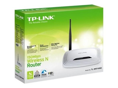 TP-Link 150Mbps Wireless N Router (TL-WR741ND) mit Zubehör. 