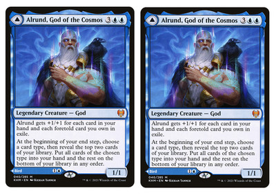 MTG: 2 x Alrund, God of the Cosmos / Hakka, Whispering Raven - Kaldheim (KHM) NM