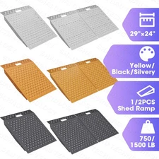 VNN 1/2 PCS Shed Ramp for Riding Mower & Lawn Anti-Slip Punch Plate Ramp for ATV