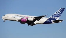 Airbus A380 A-380 New Livery Desk Wood Airplane New Model Small Scale 1/250