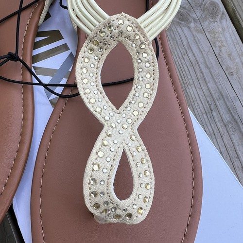 Nuevas con etiquetas Mixit Mujer Geary Sandalias Talla 9 Amarillo Pálido Espona Plana Tanga - Imagen 3 de 11