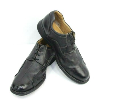 Johnston & Murphy Black Leather Split Toe Lace Oxfords Shoes Men Sz 13M US/46EU Johnston & Murphy Mens Sheepskin Split Toe Lace Up Black  main image 3