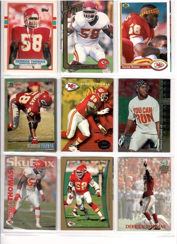 Derrick Thomas - Lote de 18 tarjetas
