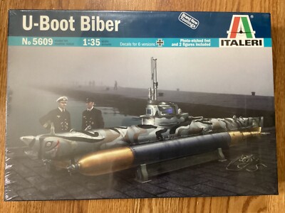 ITA5609 1:35 Italeri U-Boot Biber Sealed Scale Model US Seller