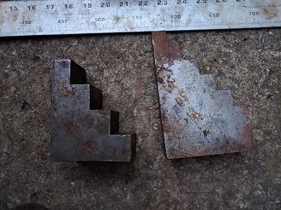 2pc triangle wedge milling blocks  130x90x40mm+110x80x50mm